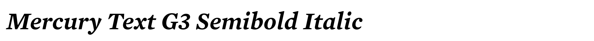 Mercury Text G3 Semibold Italic image
